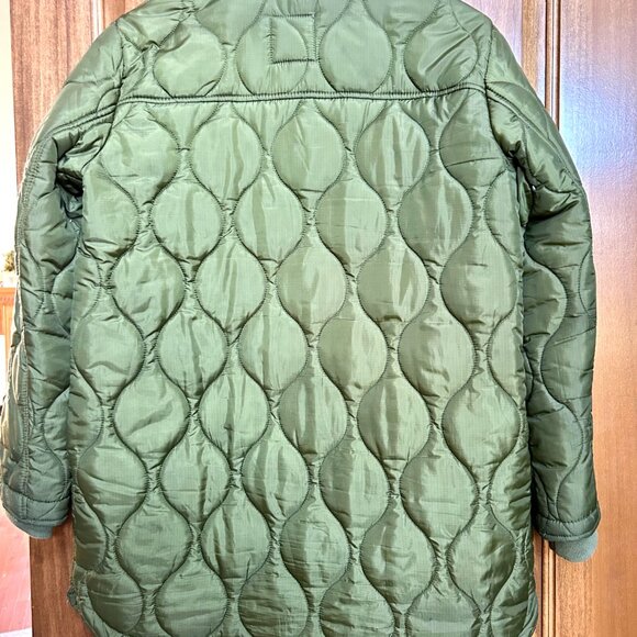 Avec les Filles green quilted coat jacket size M - Picture 2 of 5
